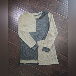 Womens Knit Colorblock Asymmetrical Sweater Top Size Small